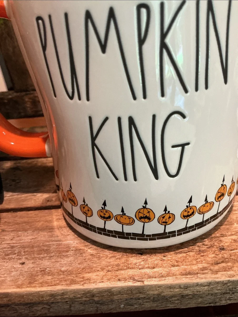 Rae Dunn PUMPKIN KING Jack Skellington Mug